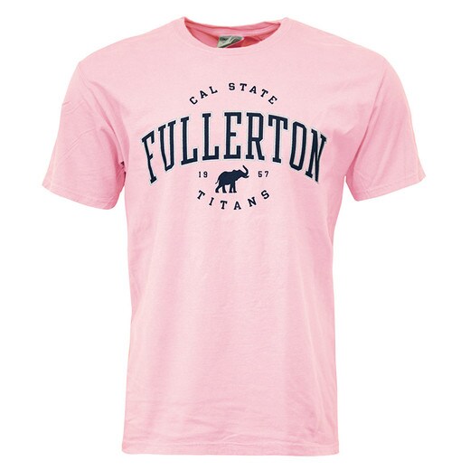 Cal State Fullerton Comfort Washed Elephant Tee - Pink
